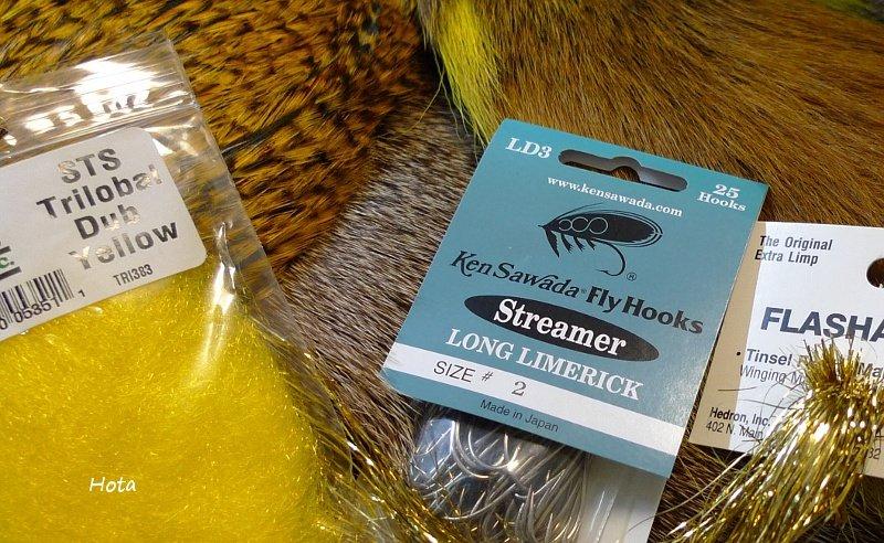 25 Ken Sawada LD3 Long Limerick Streamer Hooks, 5 Sizes Available